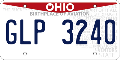 OH license plate GLP3240