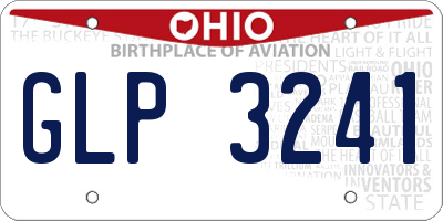 OH license plate GLP3241