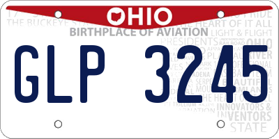 OH license plate GLP3245