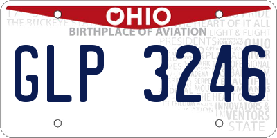 OH license plate GLP3246