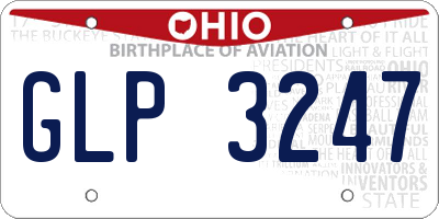 OH license plate GLP3247