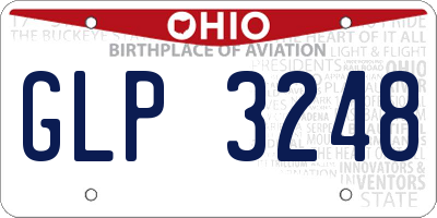 OH license plate GLP3248
