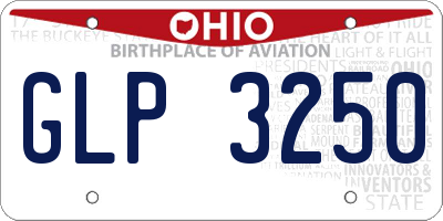 OH license plate GLP3250