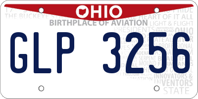 OH license plate GLP3256