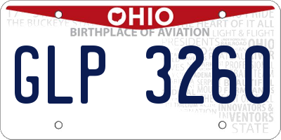 OH license plate GLP3260