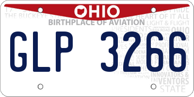 OH license plate GLP3266