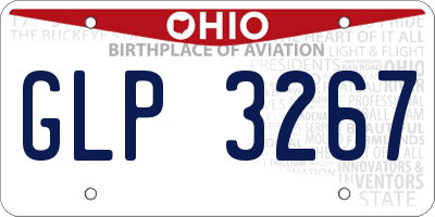 OH license plate GLP3267