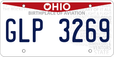 OH license plate GLP3269