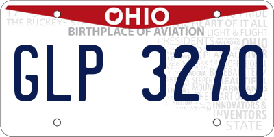OH license plate GLP3270