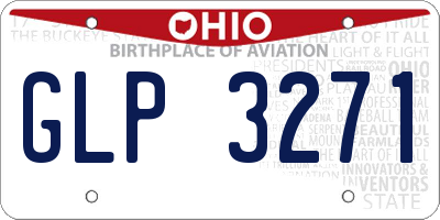 OH license plate GLP3271
