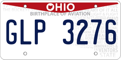 OH license plate GLP3276