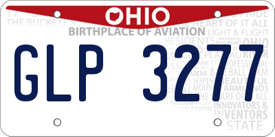 OH license plate GLP3277