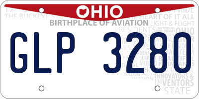 OH license plate GLP3280