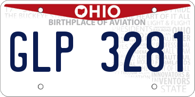 OH license plate GLP3281