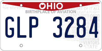 OH license plate GLP3284