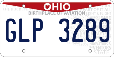 OH license plate GLP3289