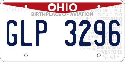 OH license plate GLP3296