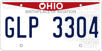 OH license plate GLP3304