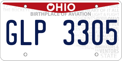 OH license plate GLP3305