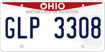 OH license plate GLP3308