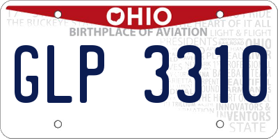 OH license plate GLP3310