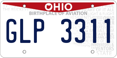 OH license plate GLP3311
