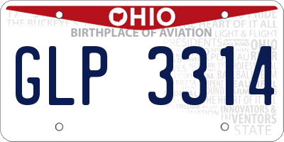 OH license plate GLP3314