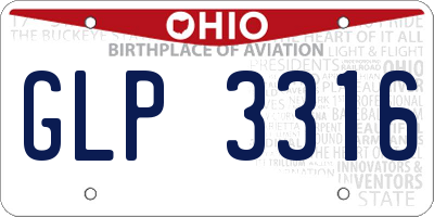 OH license plate GLP3316