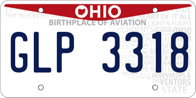 OH license plate GLP3318