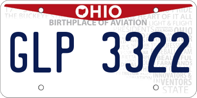 OH license plate GLP3322