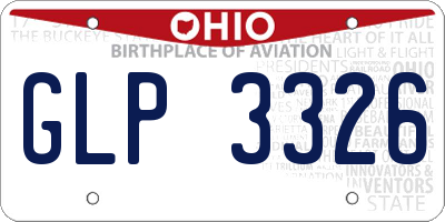 OH license plate GLP3326