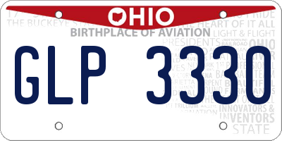 OH license plate GLP3330