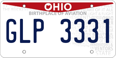 OH license plate GLP3331