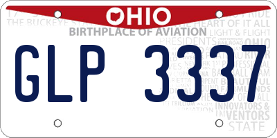 OH license plate GLP3337