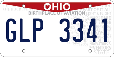 OH license plate GLP3341