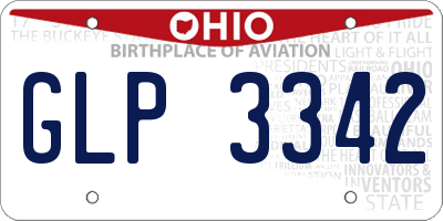 OH license plate GLP3342