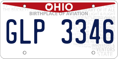 OH license plate GLP3346