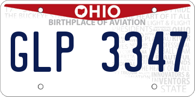 OH license plate GLP3347
