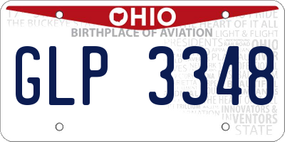 OH license plate GLP3348