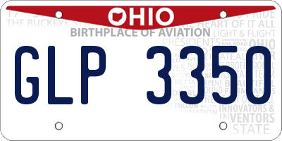 OH license plate GLP3350