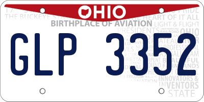 OH license plate GLP3352