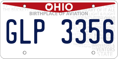 OH license plate GLP3356
