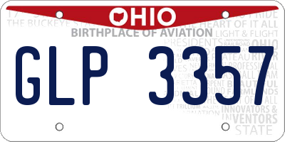 OH license plate GLP3357