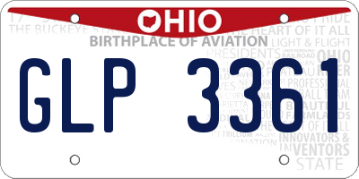 OH license plate GLP3361