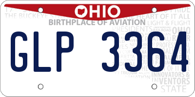 OH license plate GLP3364
