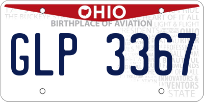 OH license plate GLP3367