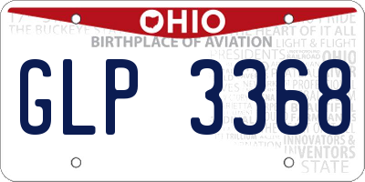 OH license plate GLP3368