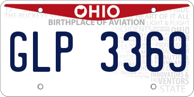 OH license plate GLP3369