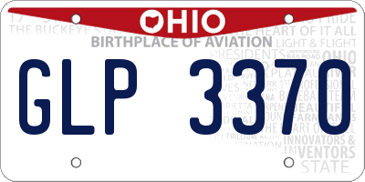 OH license plate GLP3370