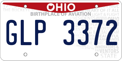 OH license plate GLP3372